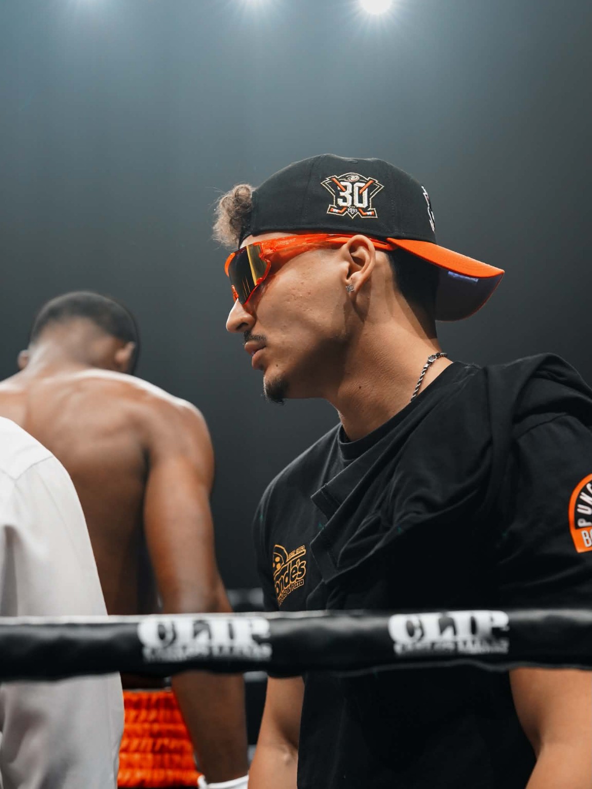 Noah Turner coaching from the corner at PunchTown Boxing Club